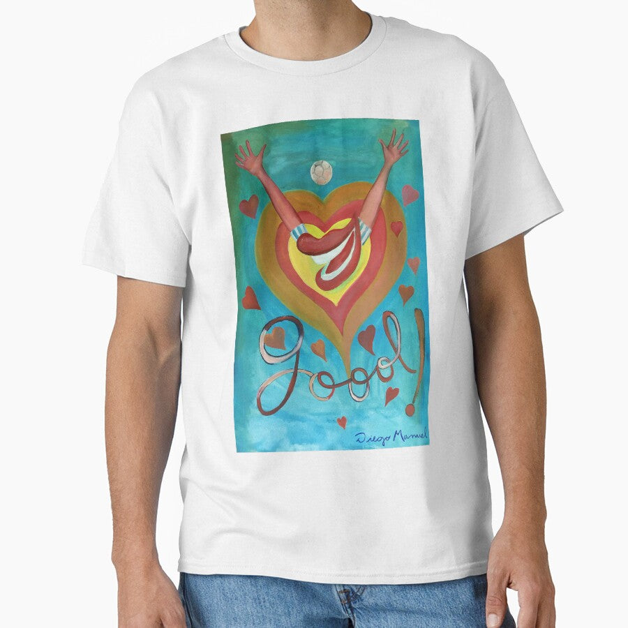 Goal and hearts by Diego Manuel Rodriguez Unisex T-shirt, Sweatshirt, Hoodie, Long Sleeve Tee - T-Shirt, Sweatshirt, Hoodie