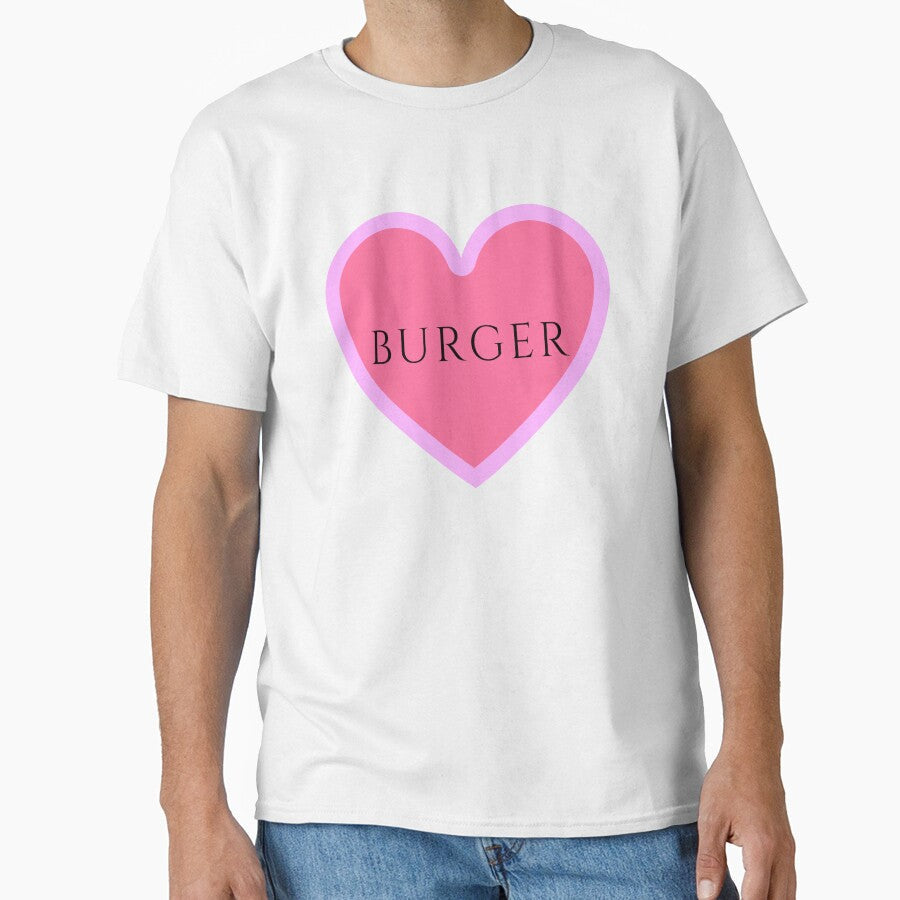 I Heart Burger by Itsheartshop Unisex T-shirt, Sweatshirt, Hoodie, Long Sleeve Tee - T-Shirt, Sweatshirt, Hoodie