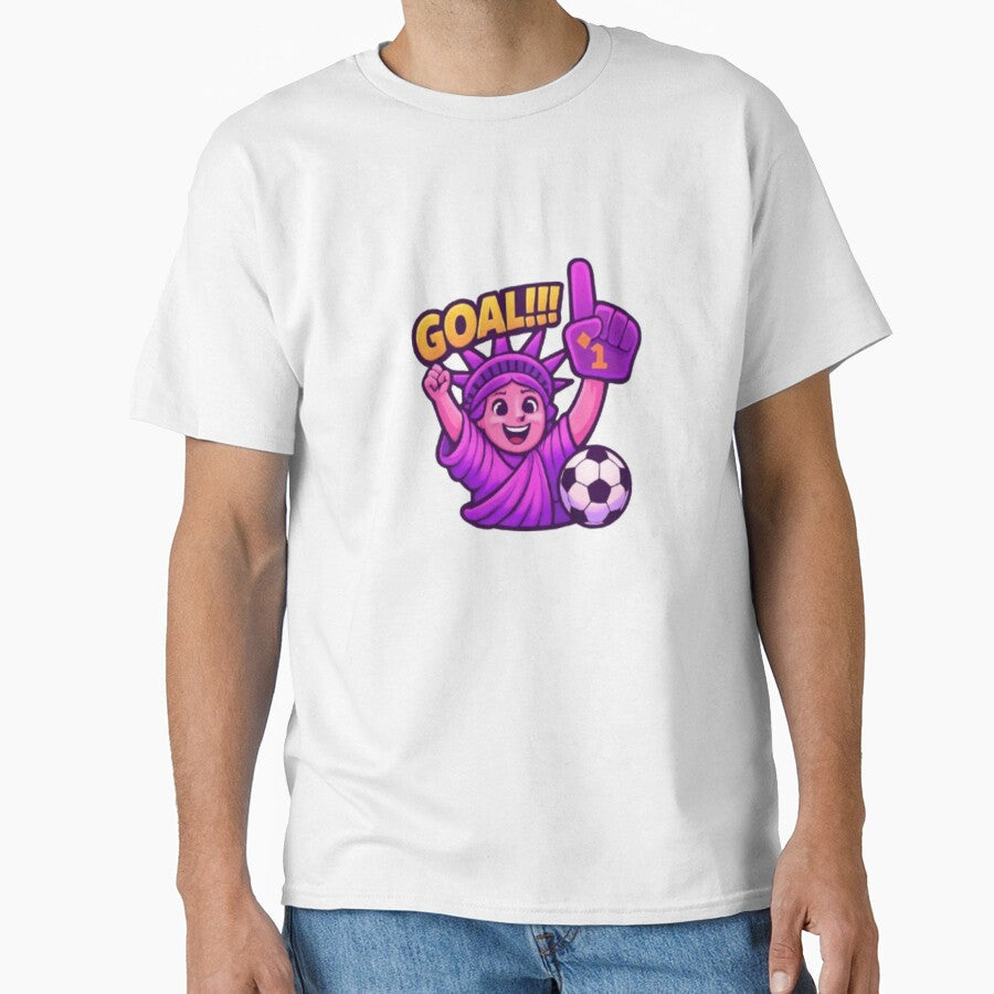 USA Soccer Super Fan Goal Sticker by Pixanova Unisex T-shirt, Sweatshirt, Hoodie, Long Sleeve Tee - T-Shirt, Sweatshirt, Hoodie