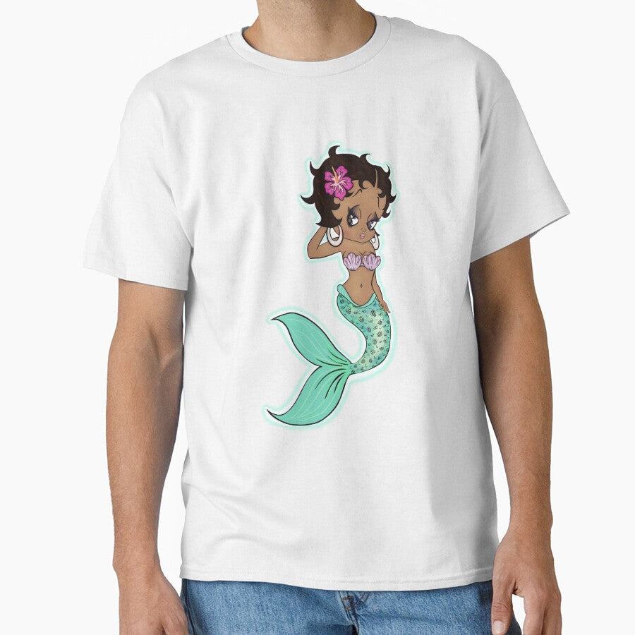 Neon Mermaid Betty Boop by The Beauty Brainery Unisex T-shirt, Sweatshirt, Hoodie, Long Sleeve Tee - T-Shirt, Sweatshirt, Hoodie