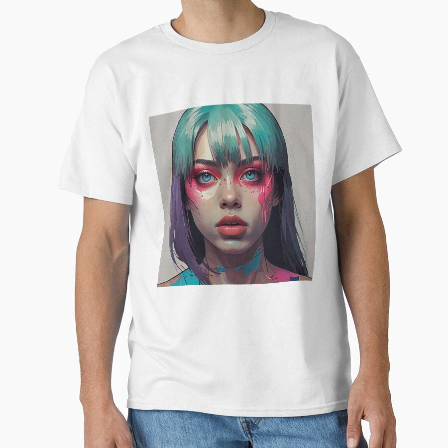 Pop Art Anime Bold Color Poster | Dark Cyberpunk Anime Design by Joy-boy-op Unisex T-shirt, Sweatshirt, Hoodie, Long Sleeve Tee - T-Shirt, Sweatshirt, Hoodie