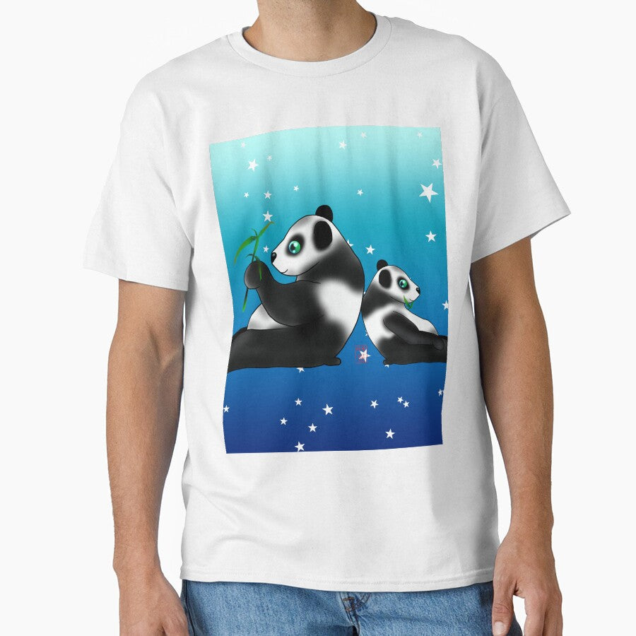 starry sky cartoon panda by BeingNow Unisex T-shirt, Sweatshirt, Hoodie, Long Sleeve Tee - T-Shirt, Sweatshirt, Hoodie