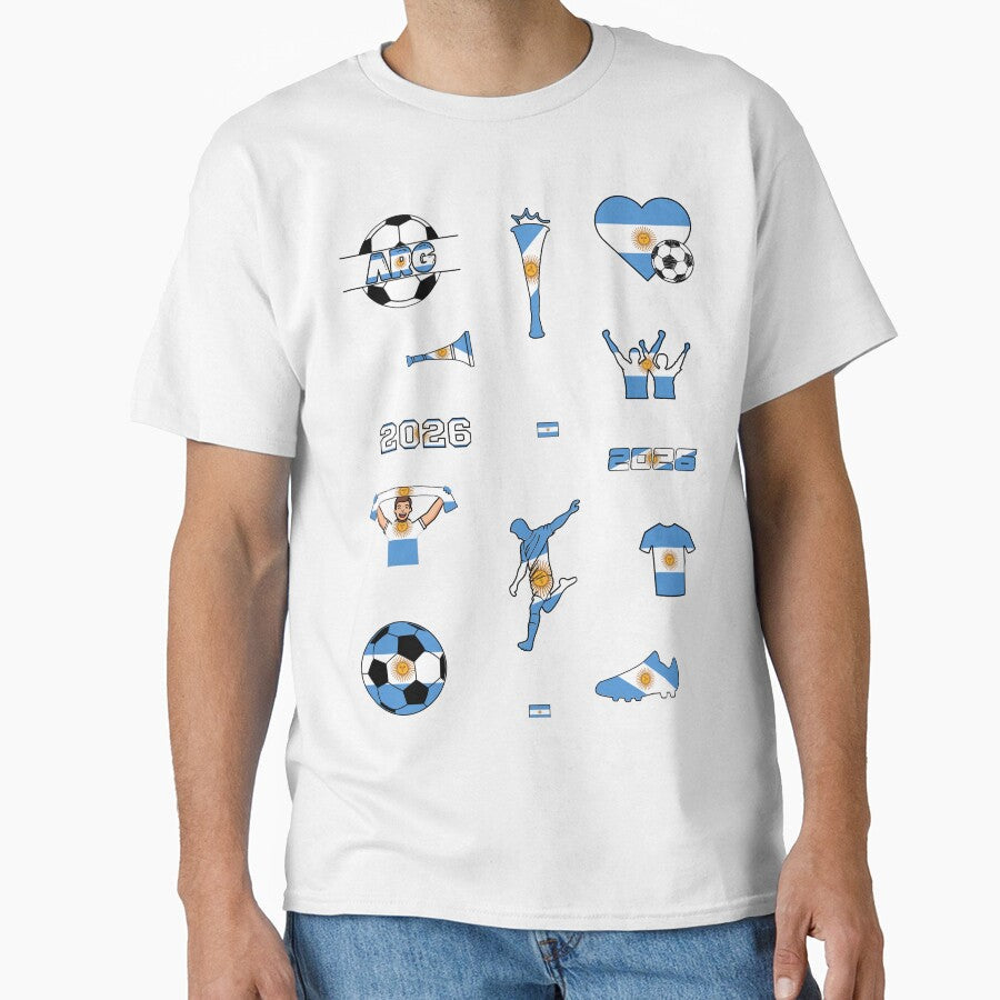 Argentina 2026 Soccer Collection by FinalScoreClub Unisex T-shirt, Sweatshirt, Hoodie, Long Sleeve Tee - T-Shirt, Sweatshirt, Hoodie