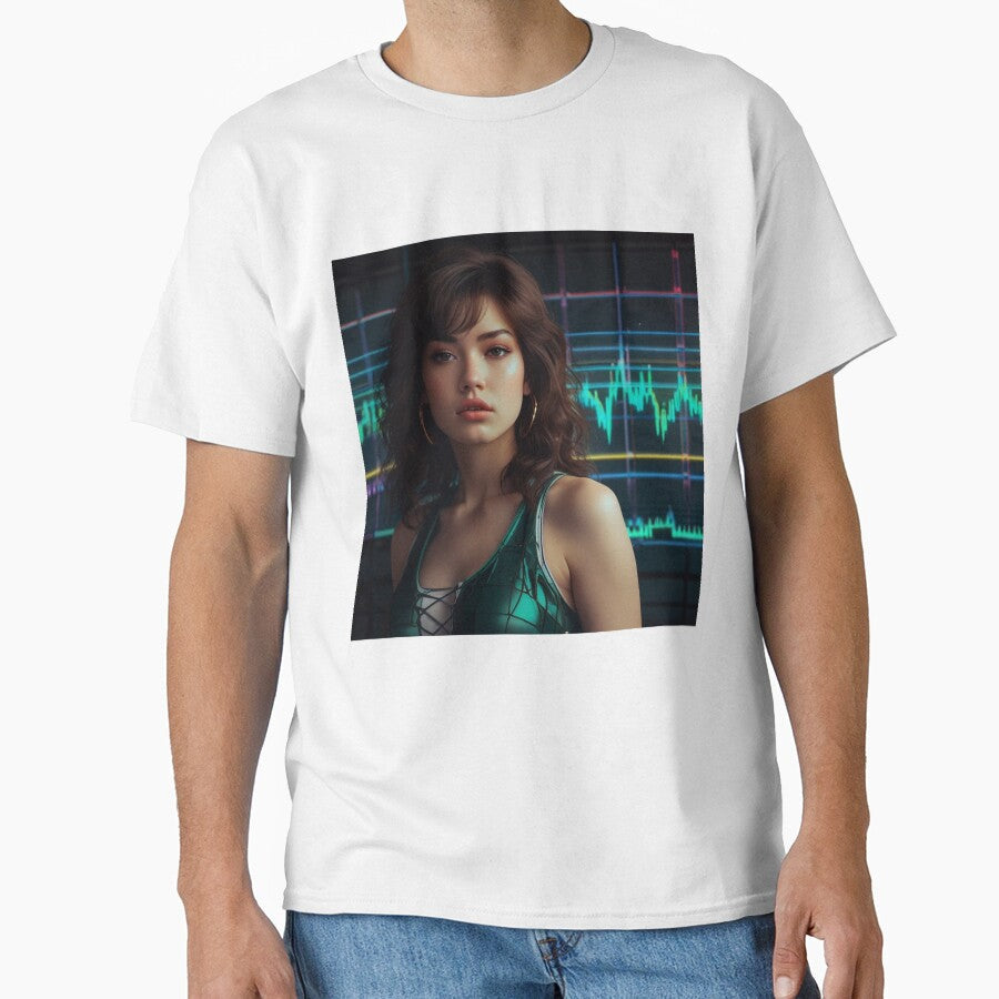 Electric Retrowave Anime Girl 80S Neon | Dark Aesthetic T-Shirt by Joy-boy-op Unisex T-shirt, Sweatshirt, Hoodie, Long Sleeve Tee - T-Shirt, Sweatshirt, Hoodie