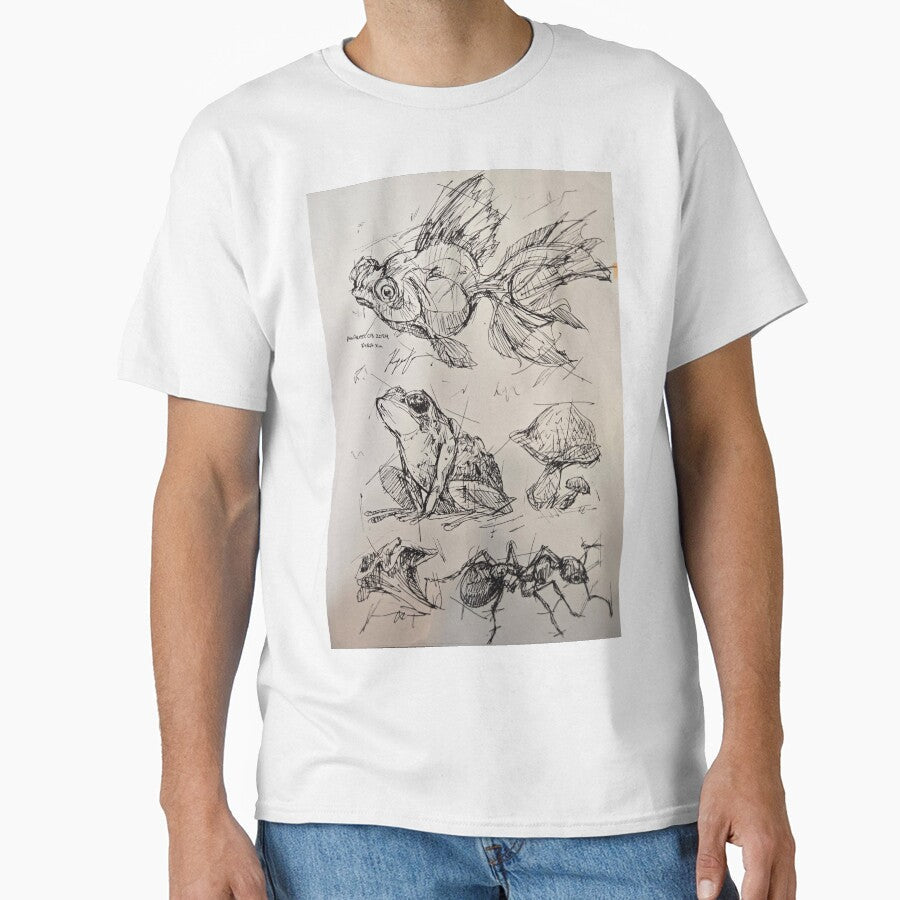 Miniature World Nature Ink Studies by jadexjournal Unisex T-shirt, Sweatshirt, Hoodie, Long Sleeve Tee - T-Shirt, Sweatshirt, Hoodie