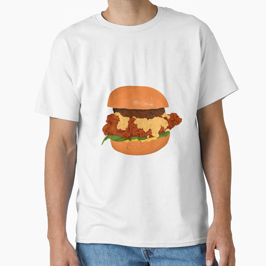 Stacked cartoon burger by tsfea Unisex T-shirt, Sweatshirt, Hoodie, Long Sleeve Tee - T-Shirt, Sweatshirt, Hoodie