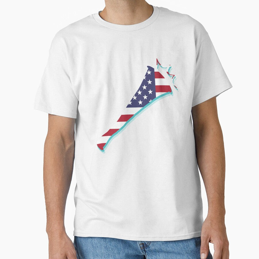 USA Flag Vuvuzela by FinalScoreClub Unisex T-shirt, Sweatshirt, Hoodie, Long Sleeve Tee - T-Shirt, Sweatshirt, Hoodie