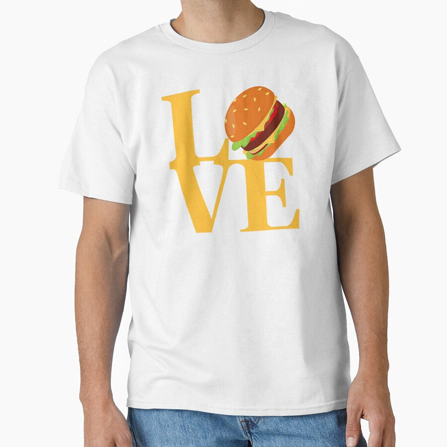 Love Burger Cheeseburger Bun Lover - Philadelphia Pop Culture by el-em-cee Unisex T-shirt, Sweatshirt, Hoodie, Long Sleeve Tee - T-Shirt, Sweatshirt, Hoodie