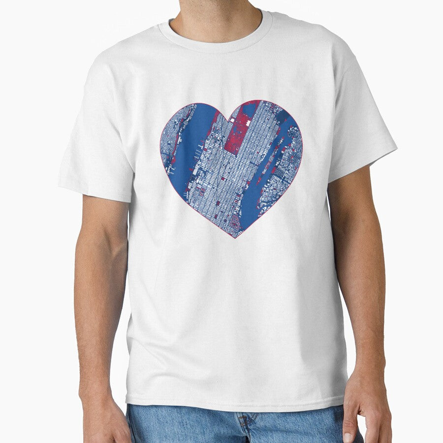 New York Heart Map  American Football Inspired City Art by BottleGnome Unisex T-shirt, Sweatshirt, Hoodie, Long Sleeve Tee - T-Shirt, Sweatshirt, Hoodie