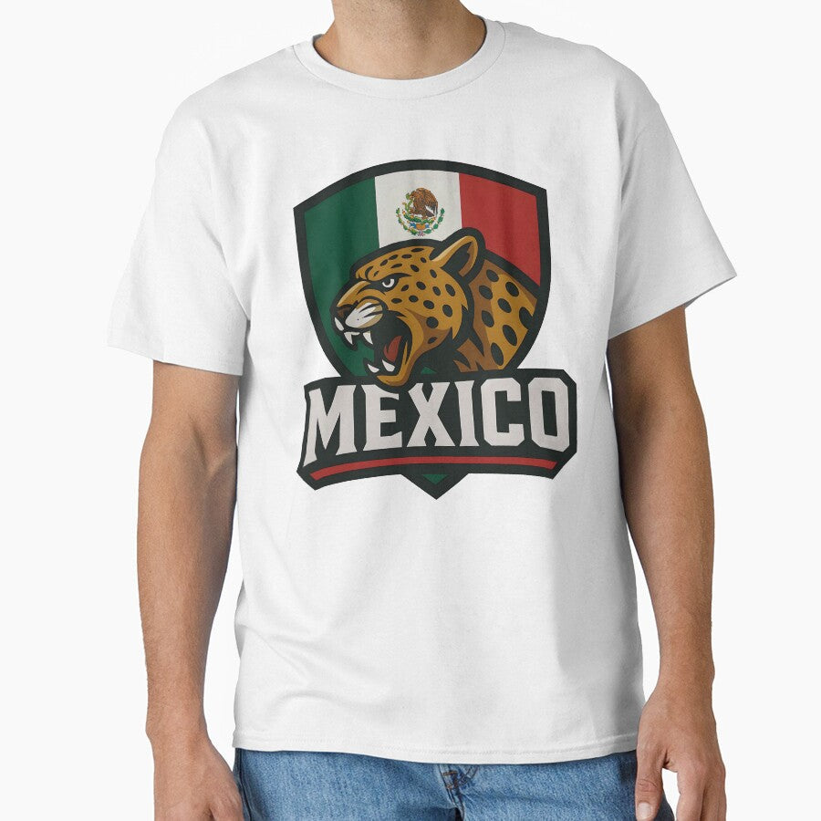 Mexico Jaguar Sports Logo T-Shirt  Mexican Flag Emblem | 2026 World Cup Fan by legendaryskins - T-Shirt, Sweatshirt, Hoodie