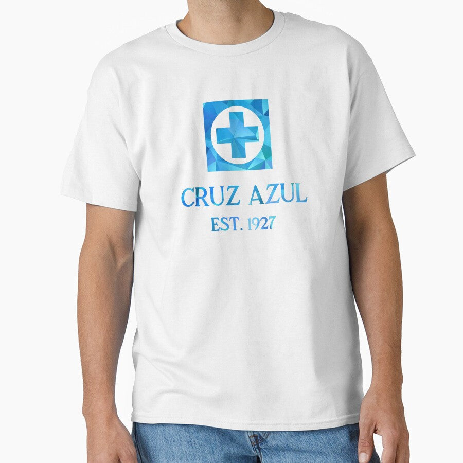 Cruz Azul Geo Blue by VRedBaller Unisex T-shirt, Sweatshirt, Hoodie, Long Sleeve Tee - T-Shirt, Sweatshirt, Hoodie