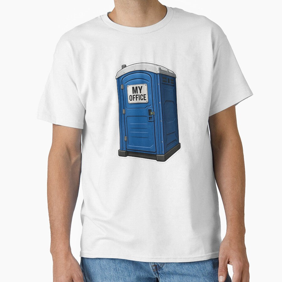 My Office  Portable Toilet Humor Design by ITSimagination Unisex T-shirt, Sweatshirt, Hoodie, Long Sleeve Tee - T-Shirt, Sweatshirt, Hoodie