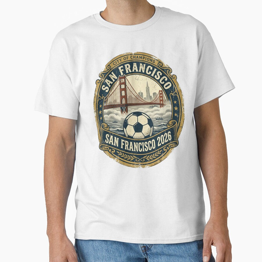 SF 2026 Golden Gate Football Badge by BrickByDream Unisex T-shirt, Sweatshirt, Hoodie, Long Sleeve Tee - T-Shirt, Sweatshirt, Hoodie