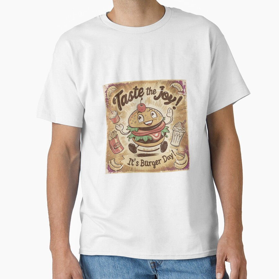taste the joy burger day art by BKSARYLIFE Unisex T-shirt, Sweatshirt, Hoodie, Long Sleeve Tee - T-Shirt, Sweatshirt, Hoodie