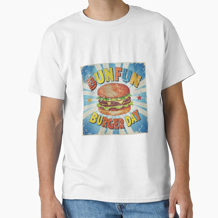 colorful burger day art with classic vibe by BKSARYLIFE Unisex T-shirt, Sweatshirt, Hoodie, Long Sleeve Tee - T-Shirt, Sweatshirt, Hoodie