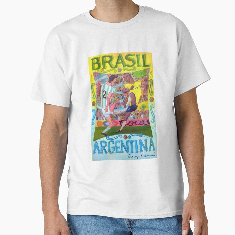 Brasil Argentina B by Diego Manuel Rodriguez Unisex T-shirt, Sweatshirt, Hoodie, Long Sleeve Tee - T-Shirt, Sweatshirt, Hoodie