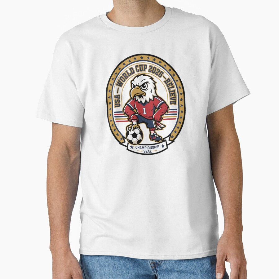USA Soccer 2026 Championship Seal by 1RSN Unisex T-shirt, Sweatshirt, Hoodie, Long Sleeve Tee - T-Shirt, Sweatshirt, Hoodie