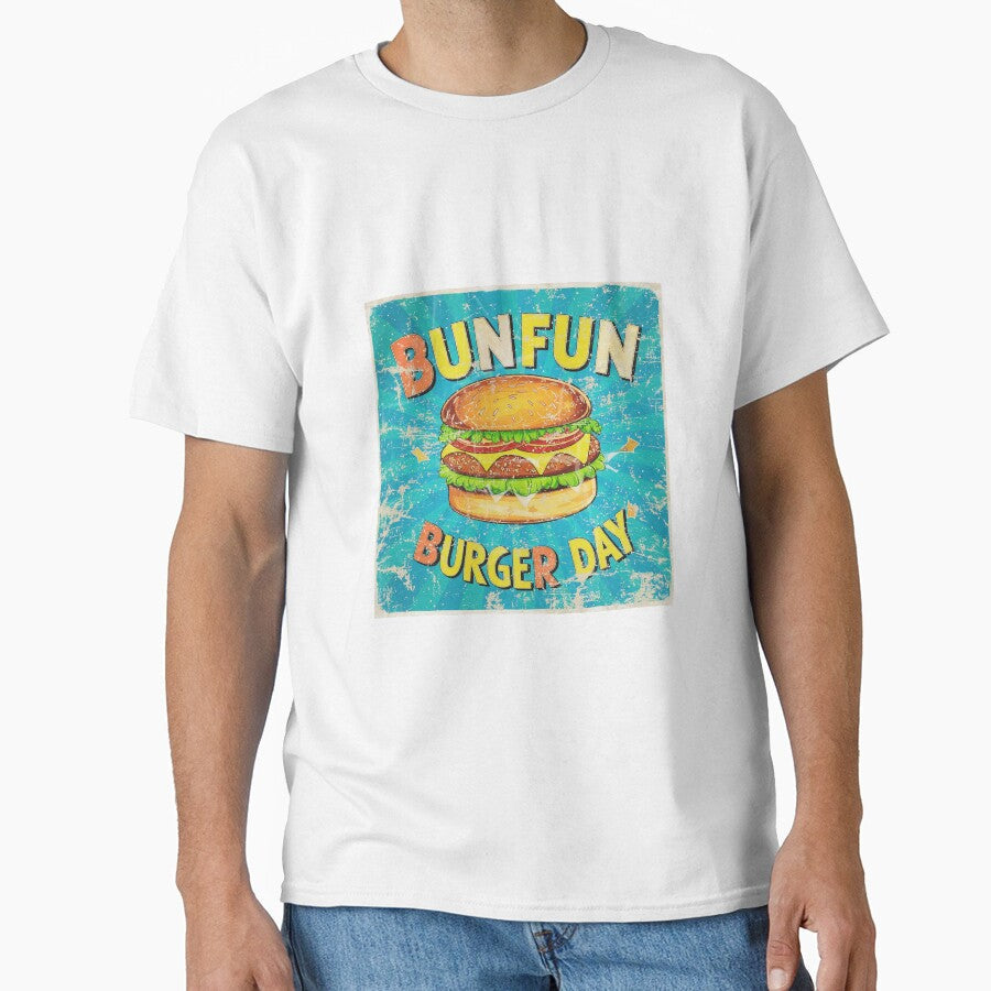 colorful burger day art with text by BKSARYLIFE Unisex T-shirt, Sweatshirt, Hoodie, Long Sleeve Tee - T-Shirt, Sweatshirt, Hoodie