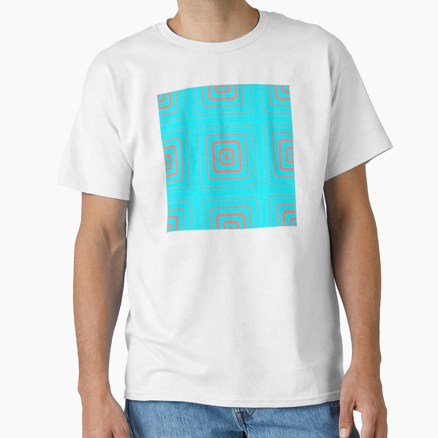 Nia Itto Gallery - Square blue 2 - by NIA ITTO GALLERY - Art of John Wyborn Unisex T-shirt, Sweatshirt, Hoodie, Long Sleeve Tee - T-Shirt, Sweatshirt, Hoodie