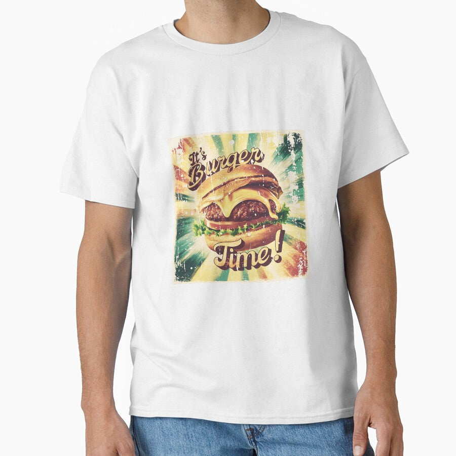 burger time burger day special with vintage vibe by BKSARYLIFE Unisex T-shirt, Sweatshirt, Hoodie, Long Sleeve Tee - T-Shirt, Sweatshirt, Hoodie