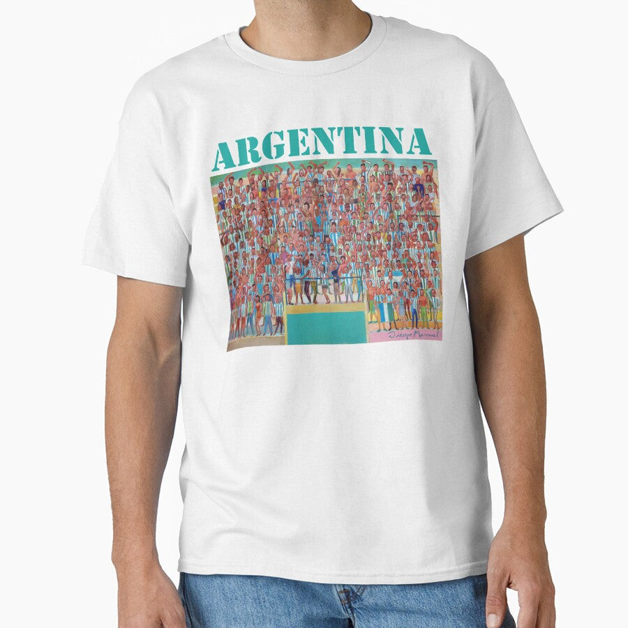 Great Argentine Football Tribune by Diego Manuel Rodriguez Unisex T-shirt, Sweatshirt, Hoodie, Long Sleeve Tee - T-Shirt, Sweatshirt, Hoodie