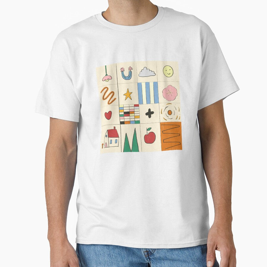Cute Illustrated Icon Pattern | Everyday Objects by BluelemonStudio Unisex T-shirt, Sweatshirt, Hoodie, Long Sleeve Tee - T-Shirt, Sweatshirt, Hoodie