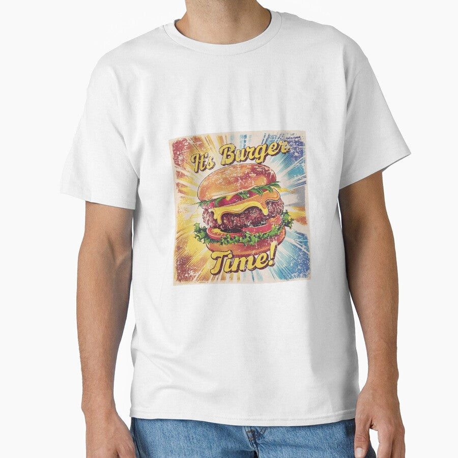 burger day art with colorful cartoon effects by BKSARYLIFE Unisex T-shirt, Sweatshirt, Hoodie, Long Sleeve Tee - T-Shirt, Sweatshirt, Hoodie