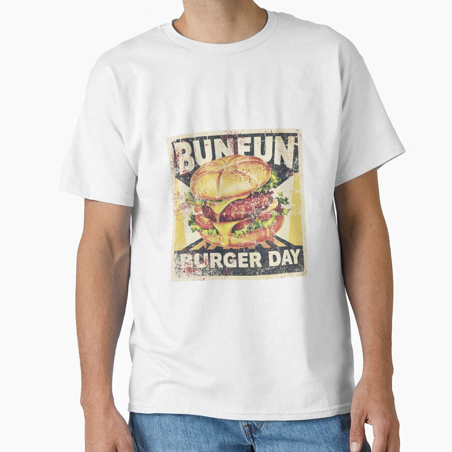 bunfun burger day special art with vintage vibe by BKSARYLIFE Unisex T-shirt, Sweatshirt, Hoodie, Long Sleeve Tee - T-Shirt, Sweatshirt, Hoodie