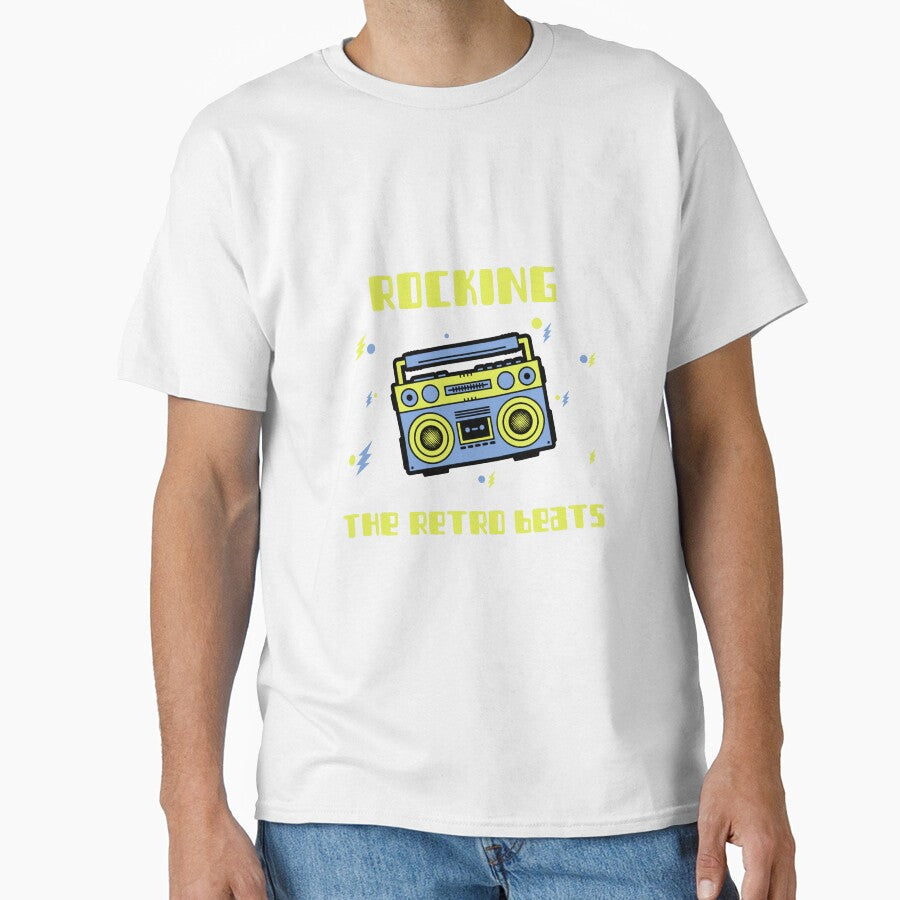 Retro Vintage 80s Music Lover Boombox by Palette Print Unisex T-shirt, Sweatshirt, Hoodie, Long Sleeve Tee - T-Shirt, Sweatshirt, Hoodie
