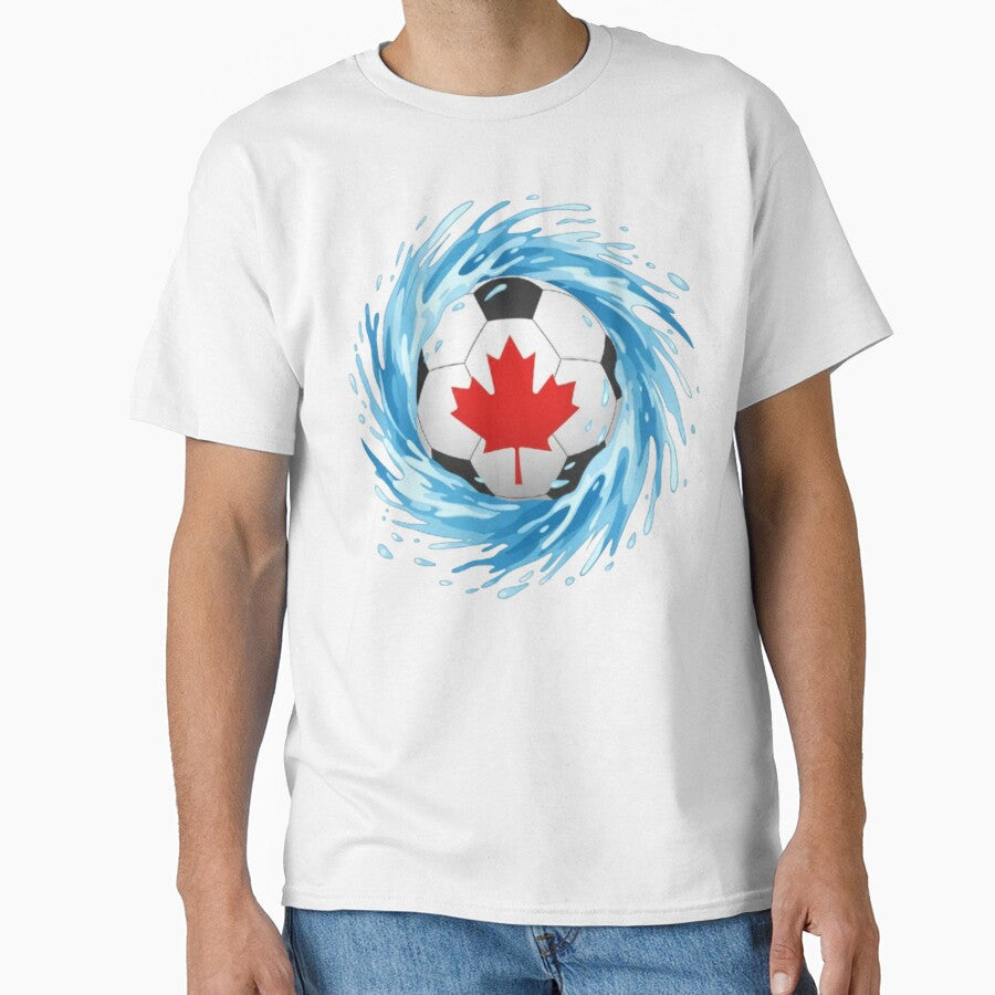 Canada Soccer Wave Design by ZolaHan Unisex T-shirt, Sweatshirt, Hoodie, Long Sleeve Tee - T-Shirt, Sweatshirt, Hoodie