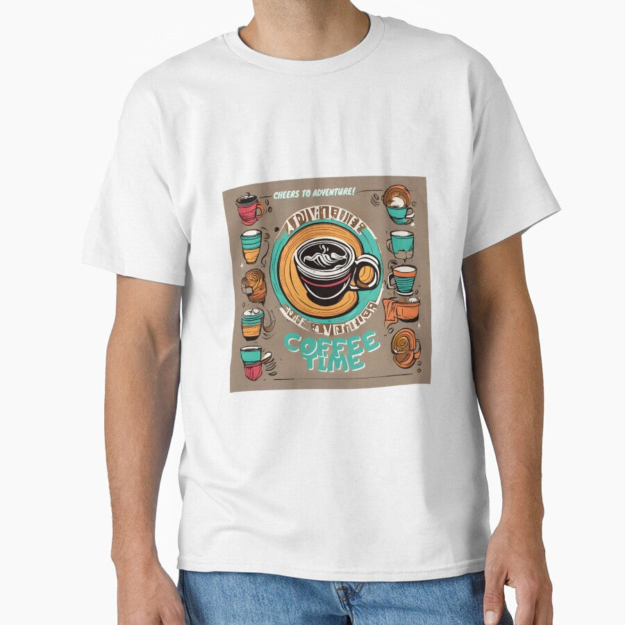 Coffee Time - Cheers to adventure! by BeeG2024 Unisex T-shirt, Sweatshirt, Hoodie, Long Sleeve Tee - T-Shirt, Sweatshirt, Hoodie