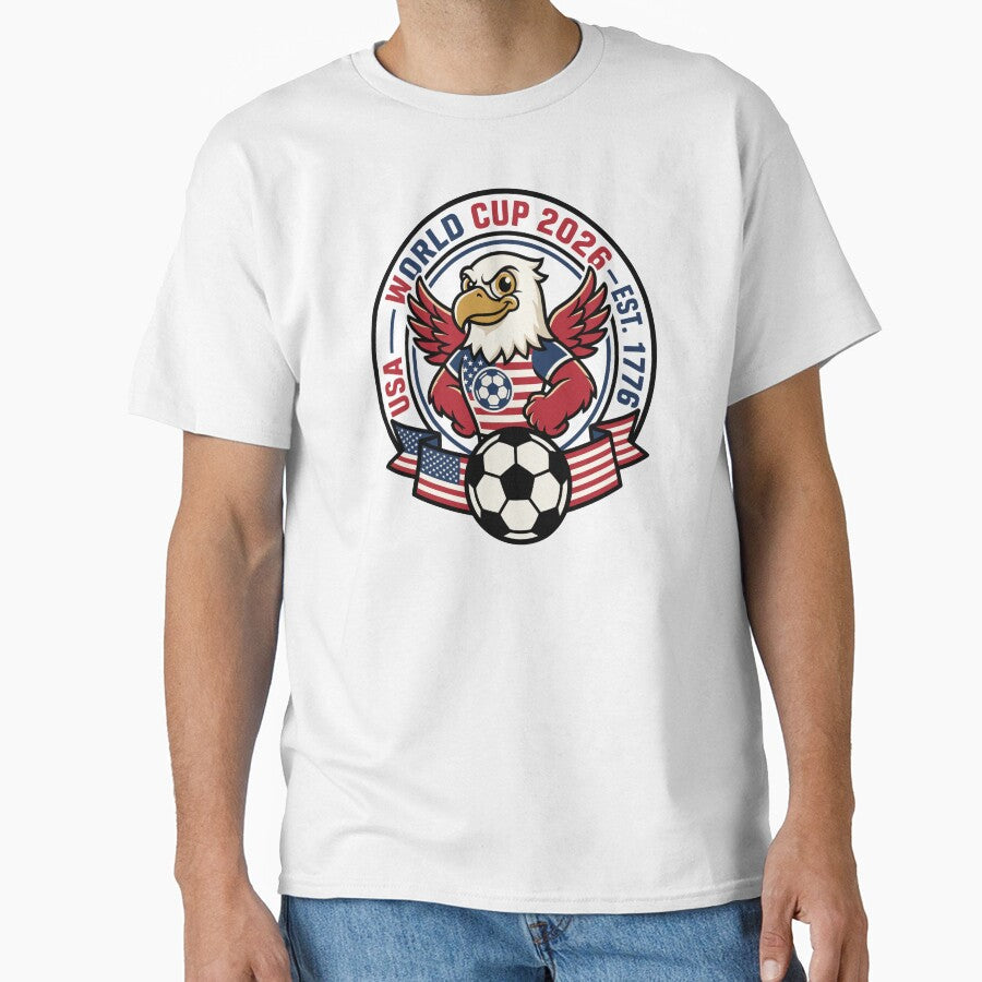 USA Soccer 2026 Est 1776 Badge V1 by 1RSN Unisex T-shirt, Sweatshirt, Hoodie, Long Sleeve Tee - T-Shirt, Sweatshirt, Hoodie