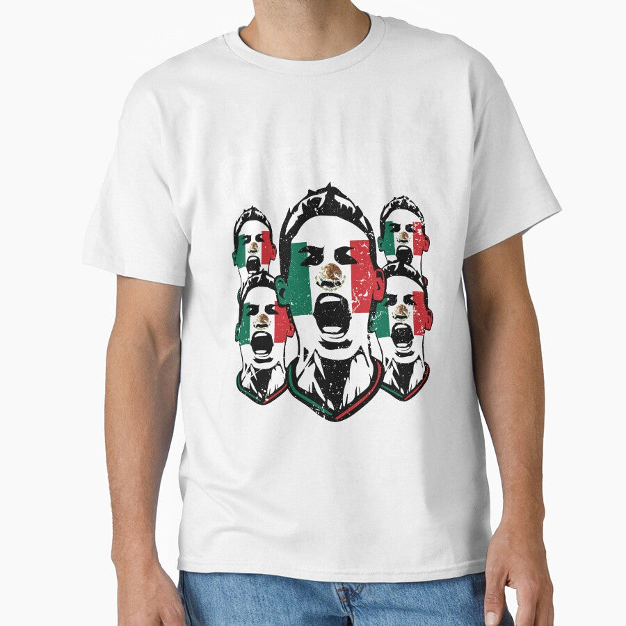 Mexico Soccer Fans Flag Face by screenworks Unisex T-shirt, Sweatshirt, Hoodie, Long Sleeve Tee - T-Shirt, Sweatshirt, Hoodie