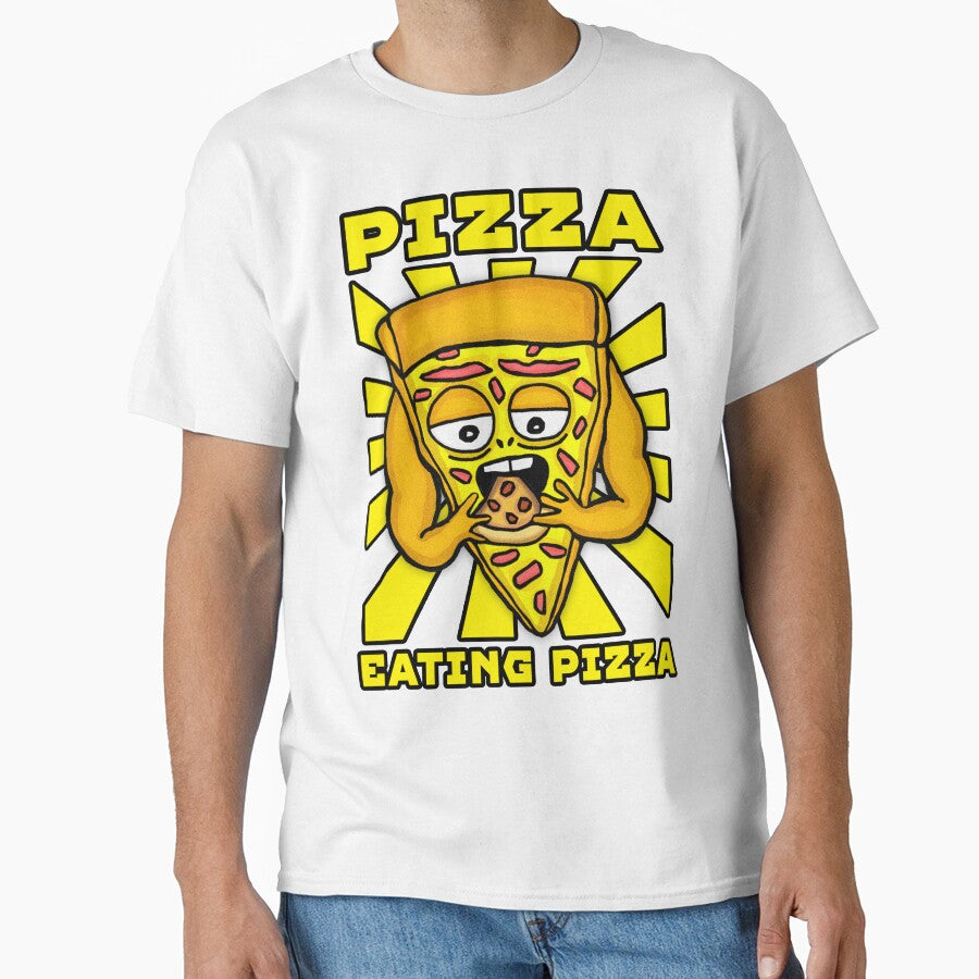 PIZZA EATING PIZZA by BeaverNight Unisex T-shirt, Sweatshirt, Hoodie, Long Sleeve Tee - T-Shirt, Sweatshirt, Hoodie