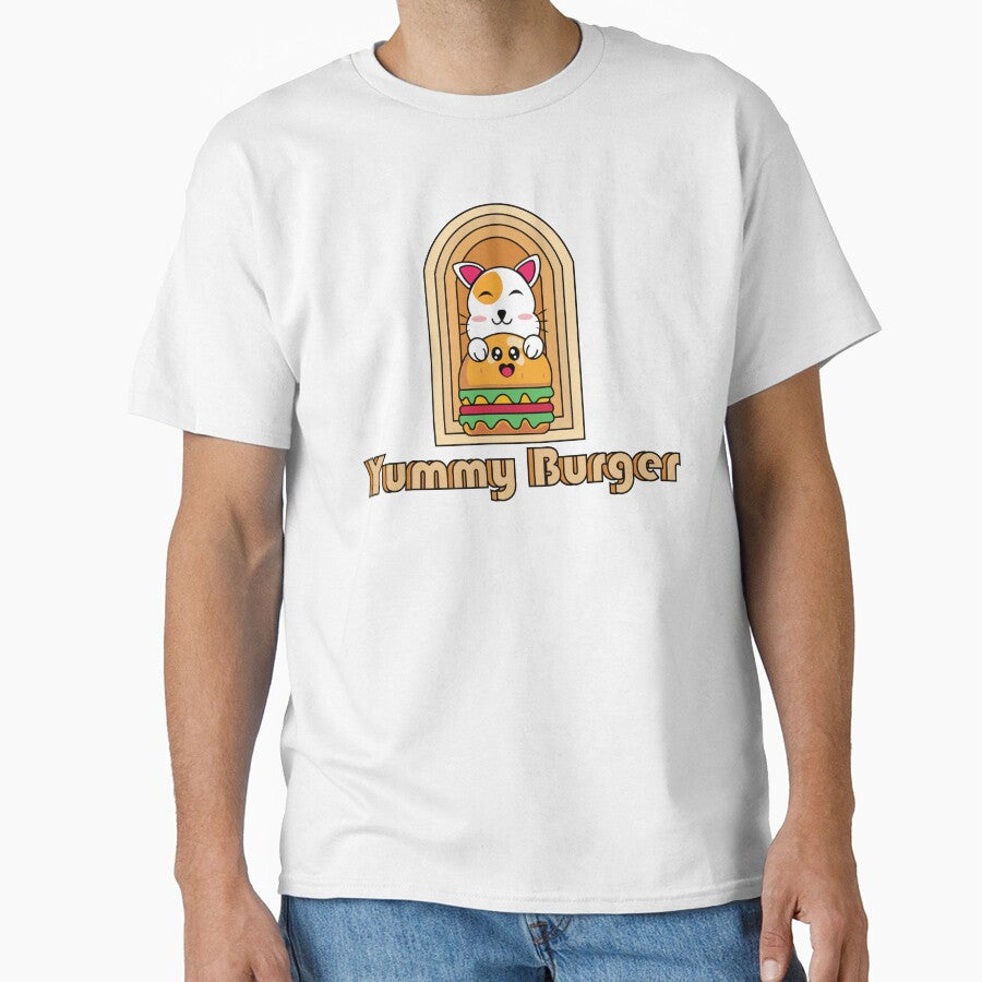 Corgi Eat Burger by arwaIB Unisex T-shirt, Sweatshirt, Hoodie, Long Sleeve Tee - T-Shirt, Sweatshirt, Hoodie