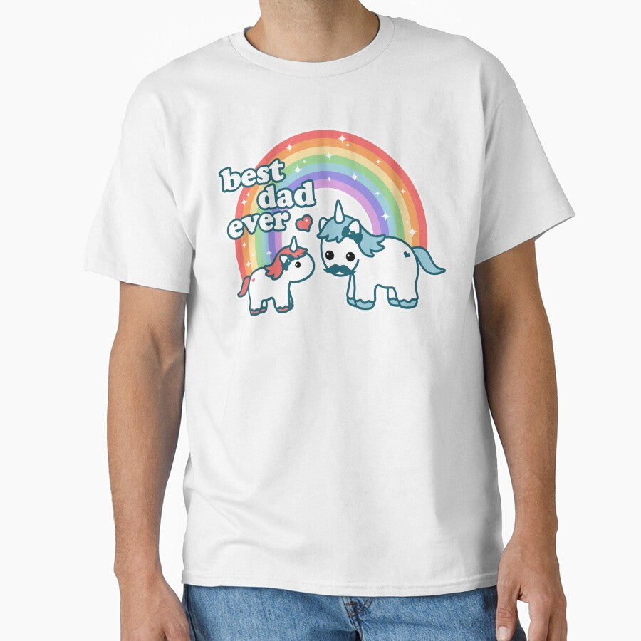 Best Unicorn Dad by sugarhai Unisex T-shirt, Sweatshirt, Hoodie, Long Sleeve Tee - T-Shirt, Sweatshirt, Hoodie