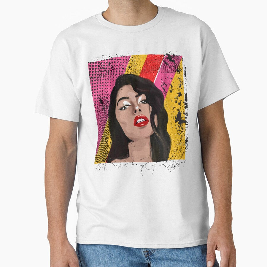 Original Vintage Pop Art | Girl looking by Mused by Melancholy Unisex T-shirt, Sweatshirt, Hoodie, Long Sleeve Tee - T-Shirt, Sweatshirt, Hoodie