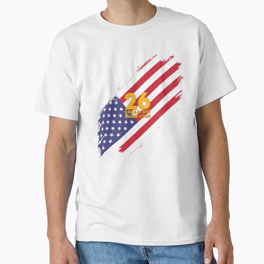 USA Soccer Ball 2026 Dream Big Cheer Loud by BananaPrint Unisex T-shirt, Sweatshirt, Hoodie, Long Sleeve Tee - T-Shirt, Sweatshirt, Hoodie