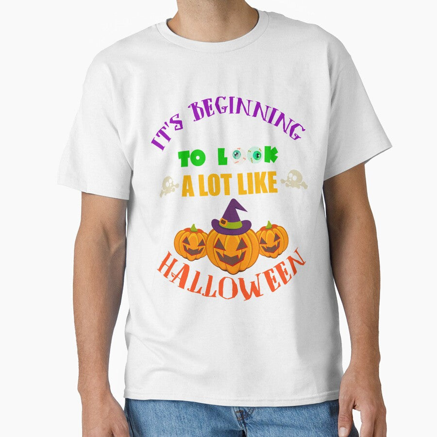 It's Beginning To look A Lot Like Halloween Pumpkin T-Shirt by Bendthetrend Unisex T-shirt, Sweatshirt, Hoodie, Long Sleeve Tee - T-Shirt, Sweatshirt, Hoodie