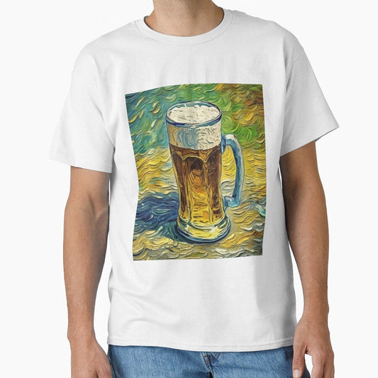 "Refreshing Brew: A Captivating Mug of Beer" by Artisticanvas Unisex T-shirt, Sweatshirt, Hoodie, Long Sleeve Tee - T-Shirt, Sweatshirt, Hoodie