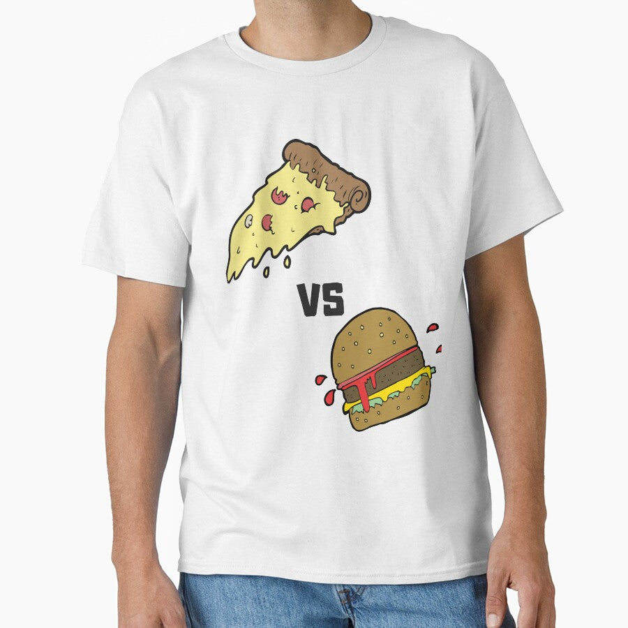 PIZZAVBURGERCOLOR by PrairieRidgeDesigns Unisex T-shirt, Sweatshirt, Hoodie, Long Sleeve Tee - T-Shirt, Sweatshirt, Hoodie