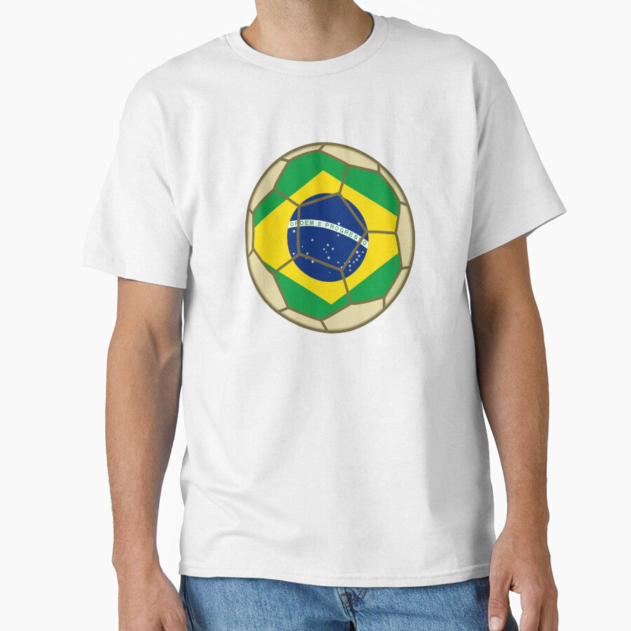 Brazil Soccer Ball - Summer Sports by ViewerEqualsPhoton Unisex T-shirt, Sweatshirt, Hoodie, Long Sleeve Tee - T-Shirt, Sweatshirt, Hoodie