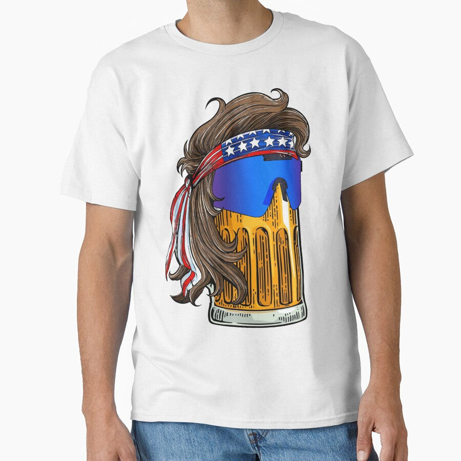 Mullet Beer Art 2VT by WaveOcean123 Unisex T-shirt, Sweatshirt, Hoodie, Long Sleeve Tee - T-Shirt, Sweatshirt, Hoodie