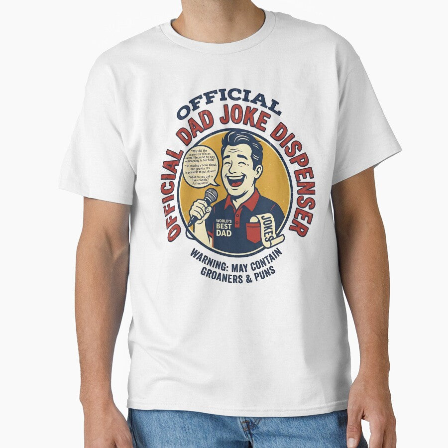 Official Dad Joke Dispenser Tee  Fathers Day Gift by LunaticDream Unisex T-shirt, Sweatshirt, Hoodie, Long Sleeve Tee - T-Shirt, Sweatshirt, Hoodie