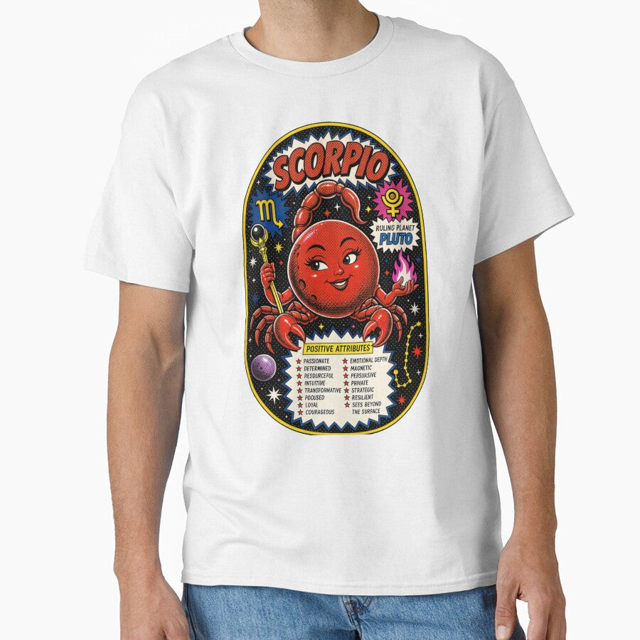 Pop Art of the Cosmos -Scorpio by Cosmocharis Unisex T-shirt, Sweatshirt, Hoodie, Long Sleeve Tee - T-Shirt, Sweatshirt, Hoodie