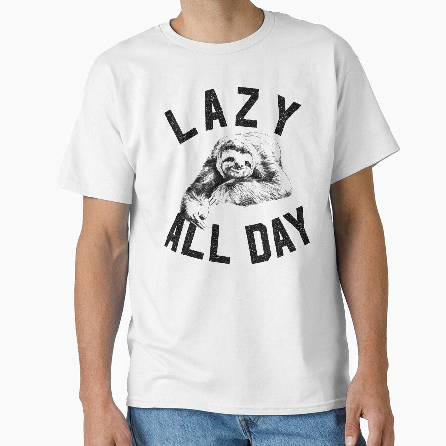 Lazy All Day by ridzamh Unisex T-shirt, Sweatshirt, Hoodie, Long Sleeve Tee - T-Shirt, Sweatshirt, Hoodie
