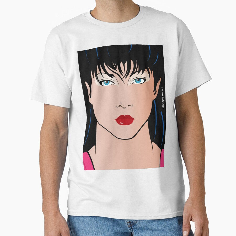 Pop Art Illustration of Beautiful Woman Amber Pop Art Girl by Frank Schuster Unisex T-shirt, Sweatshirt, Hoodie, Long Sleeve Tee - T-Shirt, Sweatshirt, Hoodie