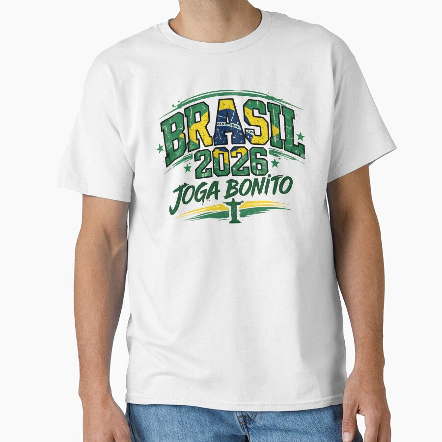 Brasil 2026 Joga Bonito Soccer Shirt Brazil Football Fan Futebol Brasileiro Design by Martin's_Design - T-Shirt, Sweatshirt, Hoodie