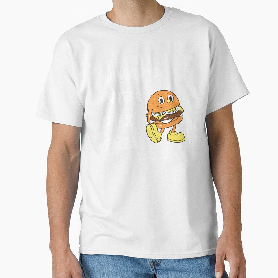 Burger is better than pizza I dont change my mind by Marti t-shirts Unisex T-shirt, Sweatshirt, Hoodie, Long Sleeve Tee - T-Shirt, Sweatshirt, Hoodie