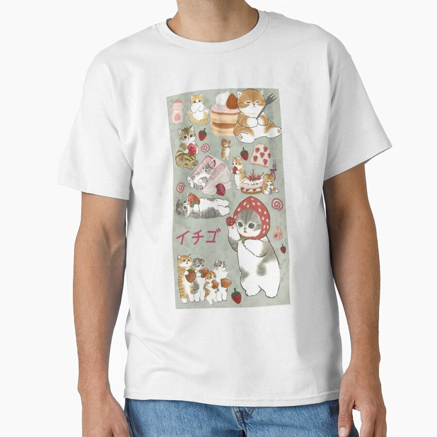 Mofusand Strawberry Collage  by  lexiecharmz  Unisex T-shirt, Sweatshirt, Hoodie, Long Sleeve Tee - T-Shirt, Sweatshirt, Hoodie